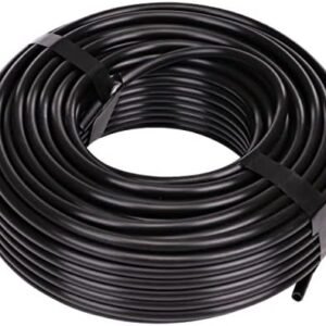 Raindrip 016010T 1/4-Inch Drip Irrigation Supply Tubing, 100-Foot., for Drip Irrigation, Drip Emitters, Irrigation Parts, Systems, Black Polyethylene