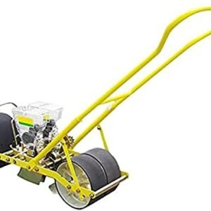Garden Push Seeder Push Vegetable Seeder Precision Sowing with Seed Plates Walk-Behind Row Crop Planter for Beans Corn Peanut Cotton