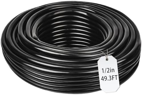 1/2 Inch Drip Irrigation Tubing-49.2Ft/15M Main Tubing Hose for Garden Irrigation System Kit, Plant Watering Irrigation Line Tubing
