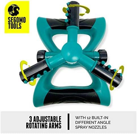 Segomo Tools 2 Pack 360 Degree Automatic Rotating Garden Sprinkler | Lawn Sprinkler | Yard Sprinkler | Lawn Watering Sprinkler | Sprinklers for Yard | Rotating Sprinklers for Yard - Image 4