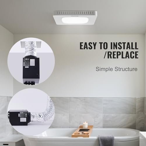 Bathroom Exhaust Fan, 110 CFM High-Efficiency Ventilation, 1.5sones Low Noise Operation All-Copper Motor, Remote Control, Energy-Saving Bathroom Ceiling Fan For Various Ceilings - Image 5