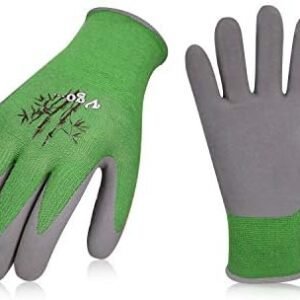 Vgo... 2-Pairs Bamboo Working Gloves for Gardening, Fishing, Restoration Work (Size M, Green, RB6026)