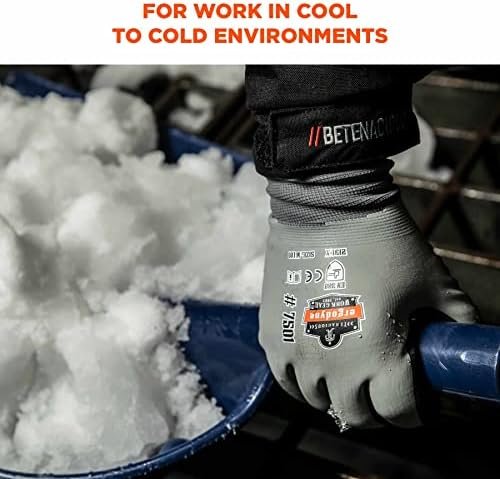 Ergodyne ProFlex 7501 Coated Waterproof Winter Work Gloves Gray, Large, 1 Pair - Image 2