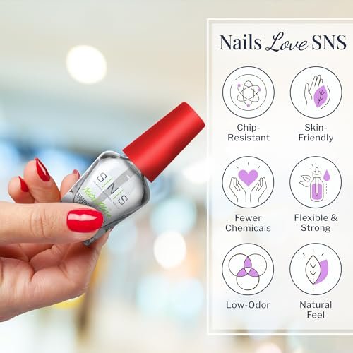 SNS Gel Top Coat Nail Polish for Nail Dip Powder, Gel Top Refill - Long-Lasting & Fast-Drying Nail Strengtheners Top Coat - Low-Odor & No UV Lamp Required - 2 fl. oz. - Image 3