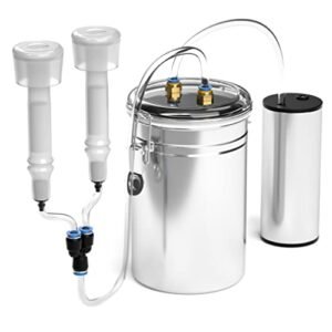 2L Goat Milking Machine Portable Goat Milker Machine, Electric Milking Machine for Goats, Pulsation Vacuum Electric Suction Pump with 2 Teat Cups + 1 Stainless Steel Bucket, Goat Supplies