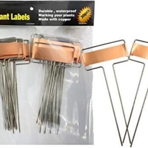 Copper Plate Metal Plant Labels Garden Stake Tags Reusable Planting Gardening Markers (5 x 2.6 inch)