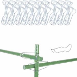 40Pcs Plant Connecting Buckles, Plant Trellis Connecting Buckles, Plant Support Clips for Gardening, Plant Cages Connector Vegetable Trellis Wire Clip (11 * 11mm)