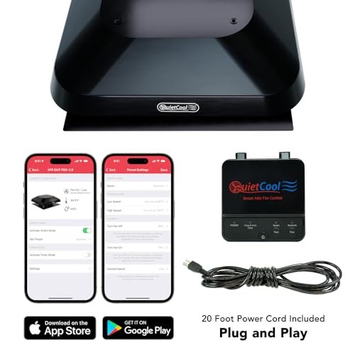 Quietcool 1922 CFM Smart App Controlled 2-Speed Roof Mount Attic Fan - Image 2