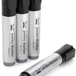Mr. Pen- Jumbo Permanent Markers, 4 Pack, Chisel Tip, Black Markers Permanent, Permanent Markers Black Markers, Thick Permanent Marker, Thick Markers, Jumbo Markers, Large Markers, Wide Tip Markers