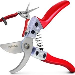 Pruning Shears with Stainless SK5 Steel Blades+Straight Tip Gardening Shears Garden Shears Garden Clippers Florist Scissors Hand Pruners Garden Tools Gardening Tools Set,Red