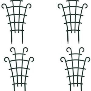 Trellis for Potted Plants, Mini Garden Trellis for Climbing Plants Stackable Plant Trellis Indoor Plastic Potted Plant Support DIY Climbing Trellis Flower Pots Supports, 4 Pack