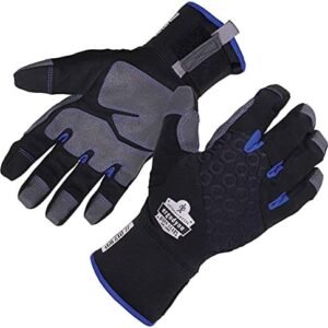 Ergodyne ProFlex 817WP Waterproof Work Gloves, Thermal Insulated, Touchscreen, Reinforced Palms Black X-Large