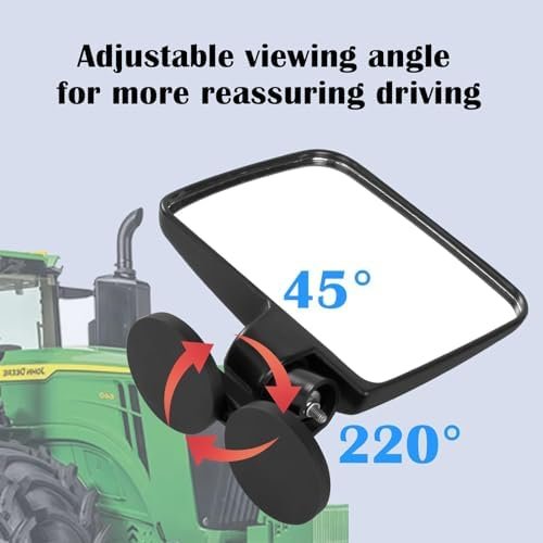 Magnetic Tractor Mirrors, Rearview Mirrors Compatible with Mahindra, Kubota, John Deere, and Lawn Mover Side Mirrors with Strong Magnets, Tractor Accessories Come Pre-Assembled. - Image 4