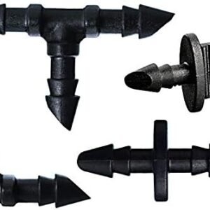 Orbit 67431 1/4" Barb 30-Piece Drip Irrigation, Drip Fitting Assortment, 10 Couplings, 10 Plugs, 5 Tees, and 5 Elbows