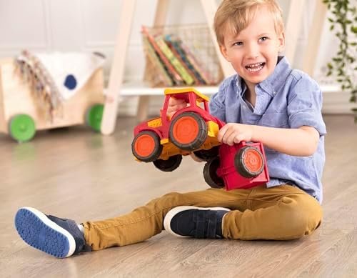 Battat- Wonder Wheels- Red Toy Tractor And Trailer – Farm Toys For Kids, Toddlers – Pretend Play - Recyclable Materials – 1 year + - Image 2