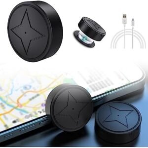 GPS Tracker for Vehicles Strong Magnetic Car Vehicle Tracking Anti-Lost, 2023 New Multi-Function GPS Mini Locator, Monitoring for Professional Vehicles, Black