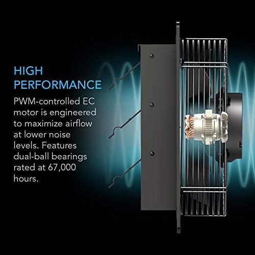 AC Infinity AIRLIFT S14, Shutter Exhaust Fan 14" with Speed Controller, EC Motor - Wall Mount Ventilation and Cooling for Sheds, Attics, Workshops - Image 4