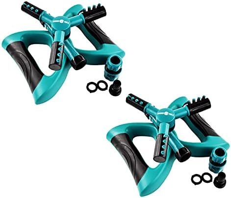 Segomo Tools 2 Pack 360 Degree Automatic Rotating Garden Sprinkler | Lawn Sprinkler | Yard Sprinkler | Lawn Watering Sprinkler | Sprinklers for Yard | Rotating Sprinklers for Yard
