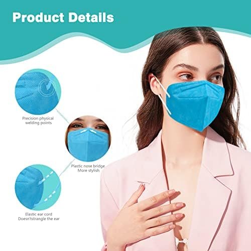 KN95 Face Masks 50 Pack 5-Ply Breathable Safety Respirator Multicolor Cup Dust Disposable KN95 Mask - Image 5