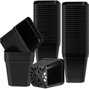 Pots for Seed Starting/Cuttings, 2.76 Inch 100pcs Plastic Square Plant Nursery Pots Indoor/Outdoor for Seedlings, Cuttings, Transplanting