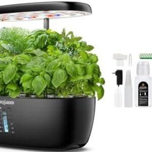 Hydroponics Growing System Garden Kit : 12 Pods Plant Germination Kit Herb Indoor Garden Growth Lamp Countertop with LED Grow Light Hydroponic Planter Grower Harvest Vegetable Lettuce Black