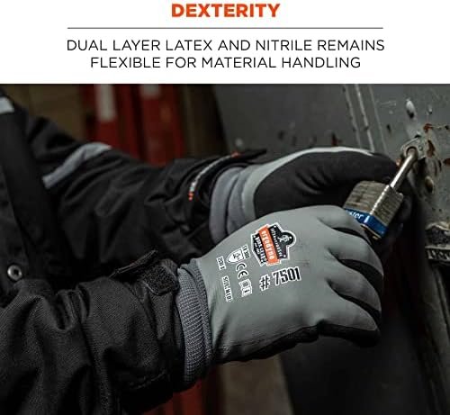 Ergodyne ProFlex 7501 Coated Waterproof Winter Work Gloves Gray, Large, 1 Pair - Image 5