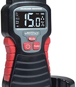 Calculated Industries 7445 AccuMASTER Duo Pro Pin & Pinless Moisture Meter Detects Hidden Leaks and Moisture | Combo Non-invasive Pad + Pin Sensors | for Restoration Contractors, Woodworkers, DIYs