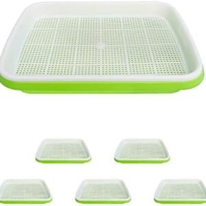 Gardzen 5-Pack Sprouts Growing Kit, BPA-Free Bean Sprouts Tray, Soil-Free Sprouting Tray, Ideal for Mung, Wheatgrass, Indoor Gardening