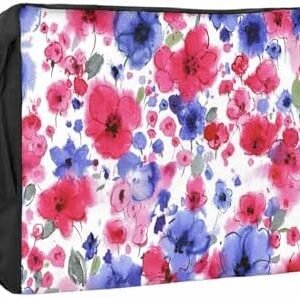 4th of July Outdoor TV Cover 32 Inch Flower Floral Leaves TV Enclosure Independence Day Patriotic Liberty TV Covers for Outside TV Display Screen Protector with Remote Control Pocket