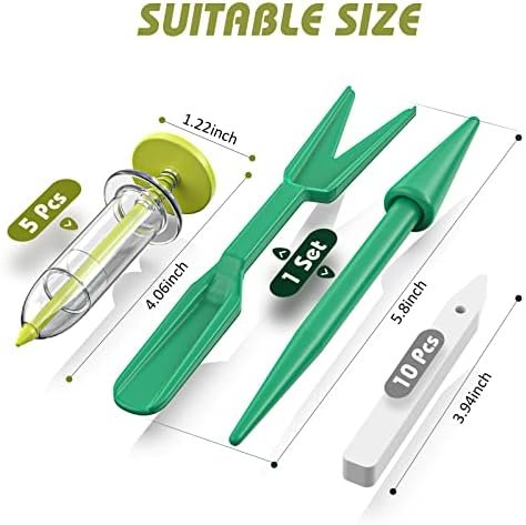 17 Pack Seed Planter Tool, Hand Seeder, Mini Sowing Seed Dispenser Sower, Seedlings Dibber and Widger, Ideal Gardening Tools for Planting Vegetables, Flowers - Image 6
