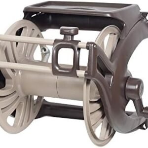 AMES 2415500 NeverLeak Poly Wall Mount Reel with Manual Guide and Tray, 225-Foot Hose Capacity