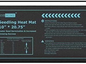 VIVOHOME 20W Waterproof Seedling Heat Mat for Seed Starting Propagation and Increase Germination Success 10 Inch x 20.75 Inch MET Safety Standard Certified