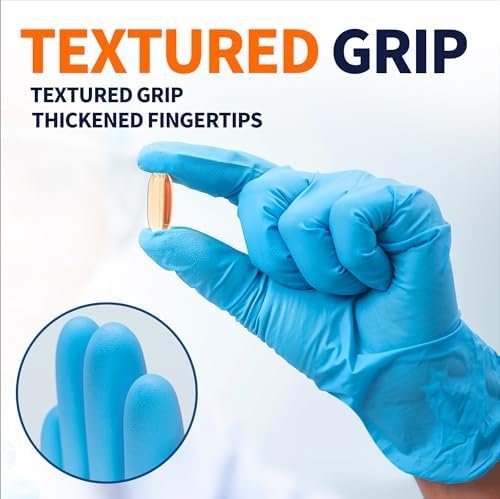 Medical Nitrile Exam Gloves, Latex-Free & Powder-Free Non-Sterile Food Safe Cleaning Disposable Glove, 100 Pcs - Image 3
