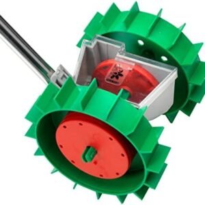 Super Seeder - Ergonomic Seed Planter Tool - Garden Seeder - Hand Seed Spreader with 5 Seed Disk Suitable for All Vegetables and Different Seed Sizes - Green/Red