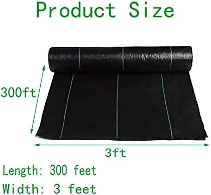 Premium 4oz Pro Garden Weed Barrier Landscape Fabric 3ft x 300ft, Heavy-Duty Weed Block Gardening Mat,Weeds Control for Flower Bed,Pavers,Garden Stakes or Any Heavy Duty Outdoor Project - Image 2
