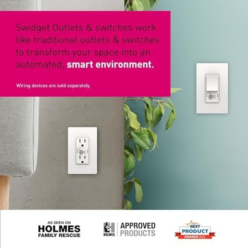 Wi-Fi Control + Temperature, Humidity and Motion Insert - Smart Home Devices with Motion Sensors - Compatible with Swidget Outlets & Switches for Power Monitoring and Remote Control - Image 3