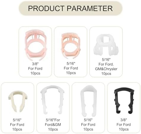 70 PCS Car Fixed Clip Classification Combination Kit, Nylon Material Fuel Hose Line Repair Fastening Clip, Multi-functional Replacement Accessories, Compatible with GM, Ford (Multicolored) - Image 2