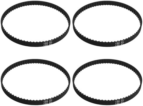 The Lord of the Tools 4Pcs 150XL037 Timing Belt Replacement Rubber Drive Belt 75 Teeth Black Cogged Geared Belt Accessories for Inprinters Sanding Machines Packaging Machinery