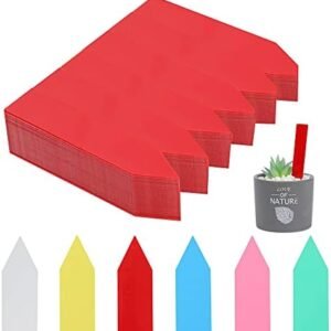 600 Pcs 4" Plant Labels Plastic Waterproof Plant Tags Seed Pot Marker Nursery Garden Seed Stake Tags Plant Classification Sorting Sign Flower Mark (Red)
