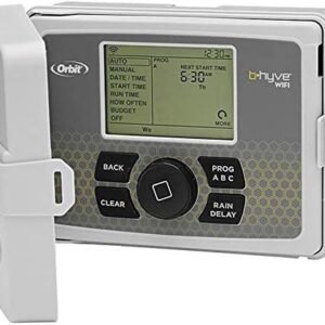 Orbit 57946 B-hyve Smart Indoor/Outdoor 6-Station WiFi Sprinkler System Controller, Compatible with Alexa