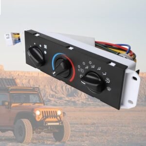 AC Climate Control Module Compatible with Jeep Wrangler TJ 1999-2006 AC Heat Control Panel with Fan Speed Selector Right Hand Drive Replaces OE # 55037473AB HS-373 BL101 5312087