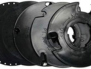 EarthWay 60010 Optional Seed Plate Set Garden Seeder 1001-B Contains Light Carrot, Broccoli, Cucumber, Popcorn, Lima Bean, and Blank Customizable Seed Plate.