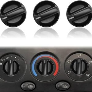3Pcs AC Heater Blower Fan Control Knob Compatible with 2000 2001 2002 2003 2004 2005 2006 Toyota Tundra Climate Control Knob 55905-0C010