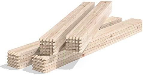 Greenes Fence 3 Ft. Wooden Garden and Sign Post Stakes (25-Pack)