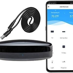 Upgraded Smart WiFi-IR Remote Control Universal-Hub with Built-in Temperature and Humidity Sensor,Compatible with Alexa for TV DVD AC STB etc