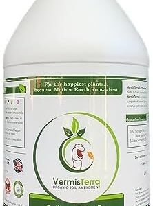 Earthworm Casting Tea - Organic Worm Tea - Gallon - Soil Conditioner Concentrate - Living Enzymes, Nourish Plants and Boost Growth - Feeds All Crops: Vegetables, Flowers, Fruit and Trees