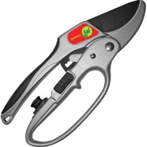 Ratchet Pruning Shears Gardening Tool – Anvil Pruner Garden Shears with Assisted Action – Ratchet Pruners for Gardening with Heavy Duty, Nonstick Steel Blade – Garden Tools by The Gardener's Friend