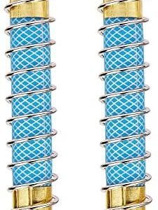 Fevone Garden Hose Extension 5.7 ", Hose Extender, Hose Connection, Flexible Hose Protector, Short Hose Connectors, Small Water Hose Extension with Coil Spring, Solid Brass Fittings - No Leak, 2 Pack