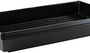 10x20 Inch Black Plastic 5 Pack Plant Propagation Tray – Growing Trays for Garden, Planting, Seedling, Soil & Hydroponic Horticulture - Microgreen Trays Grow Plants - No Drain Holes