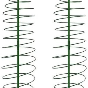 AMAGABELI GARDEN & HOME Tomatoes Planters Cage 2 Pack Pea Bean Trellis Green for Garden Tower Stretchable with Poles Stake Metal Climbing Plant Folding Growing Cage Cucumber Vine Vegetable Outdoor